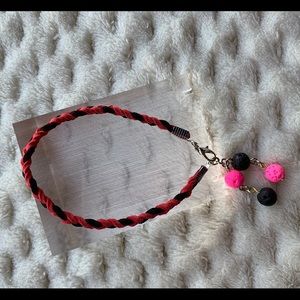 Faux Suede Lava Chain Bracelet
